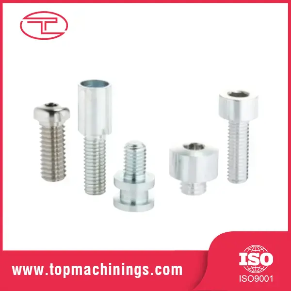 Piezas mecanizadas con tornillo de aluminio